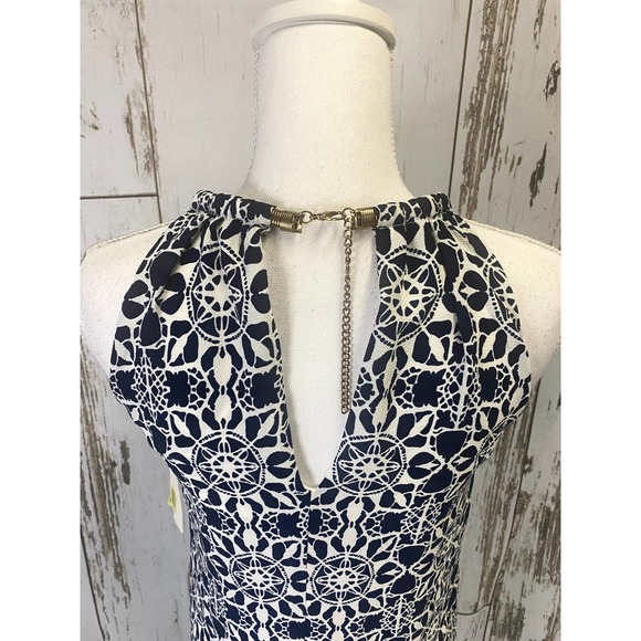 B. Darlin Blue/White/Teal Dress - Picture 4 of 5